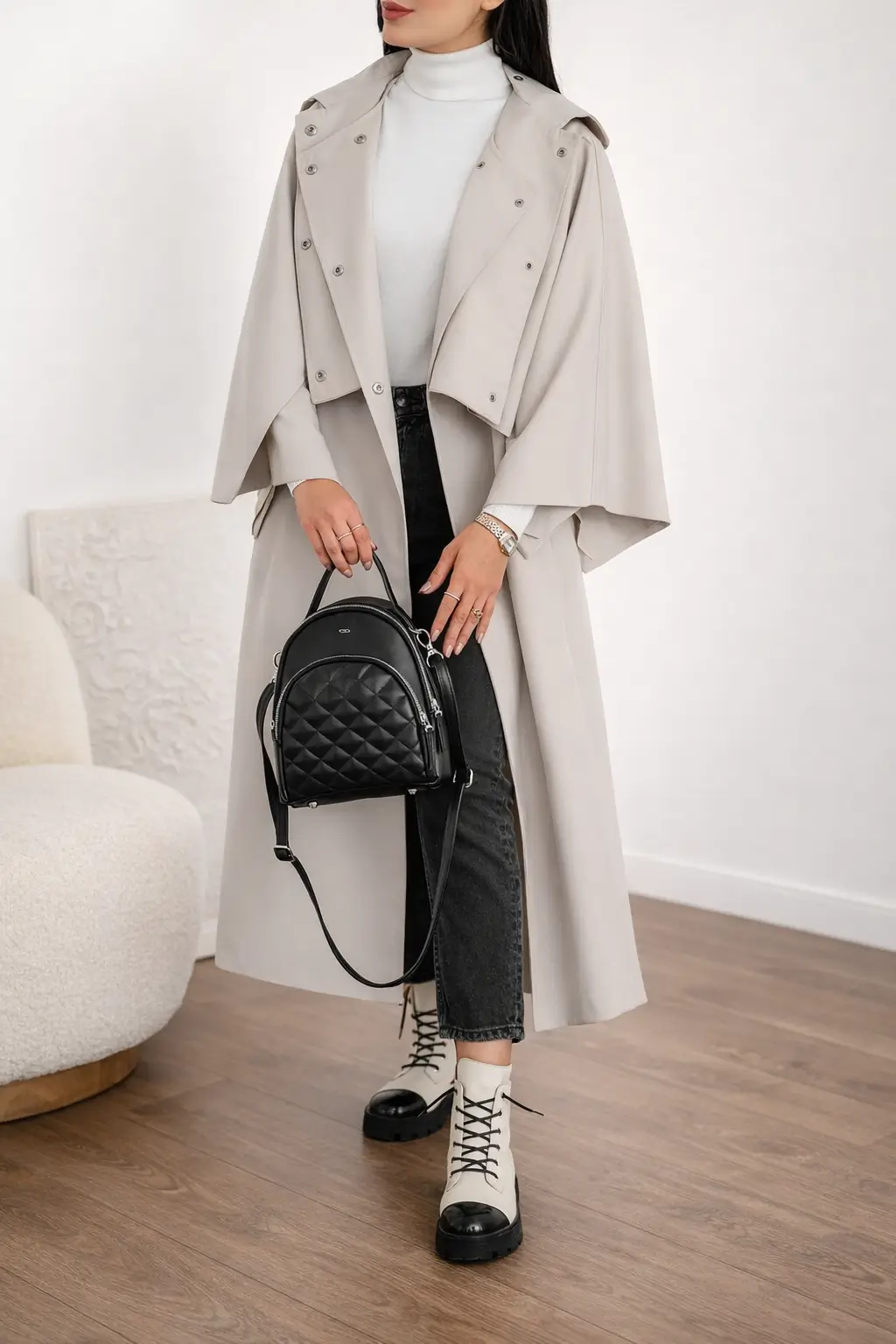 Çıtçıt Detaylı İki Parçalı Trençkot Seti – 1836