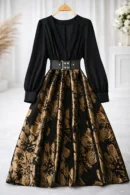 Çiçek Desenli Etekli Elbise – 1793