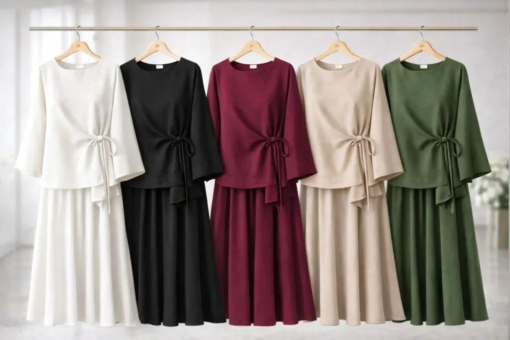 yandan bağlamalı tunik ve etek , ikili etekli takım 1828