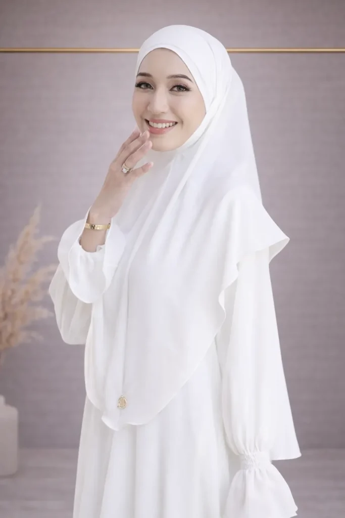 Kolu Manşet Detaylı Elbise, Sufle ve Nikap Üçlü çarşaf Takım – 1531