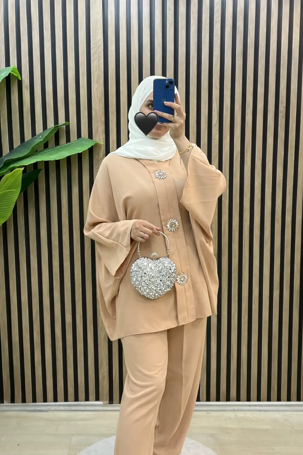 Taş Detaylı Panço ve Pantolon, İkili Panço Takım – 1710