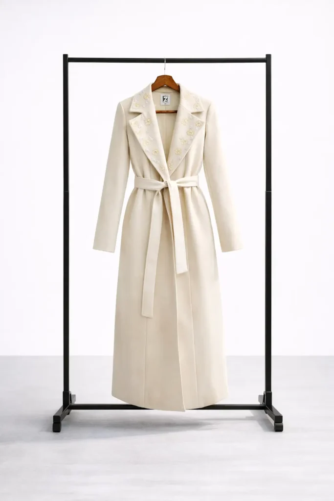 Yakası Taş Detaylı Kaşe Kaban – 1764