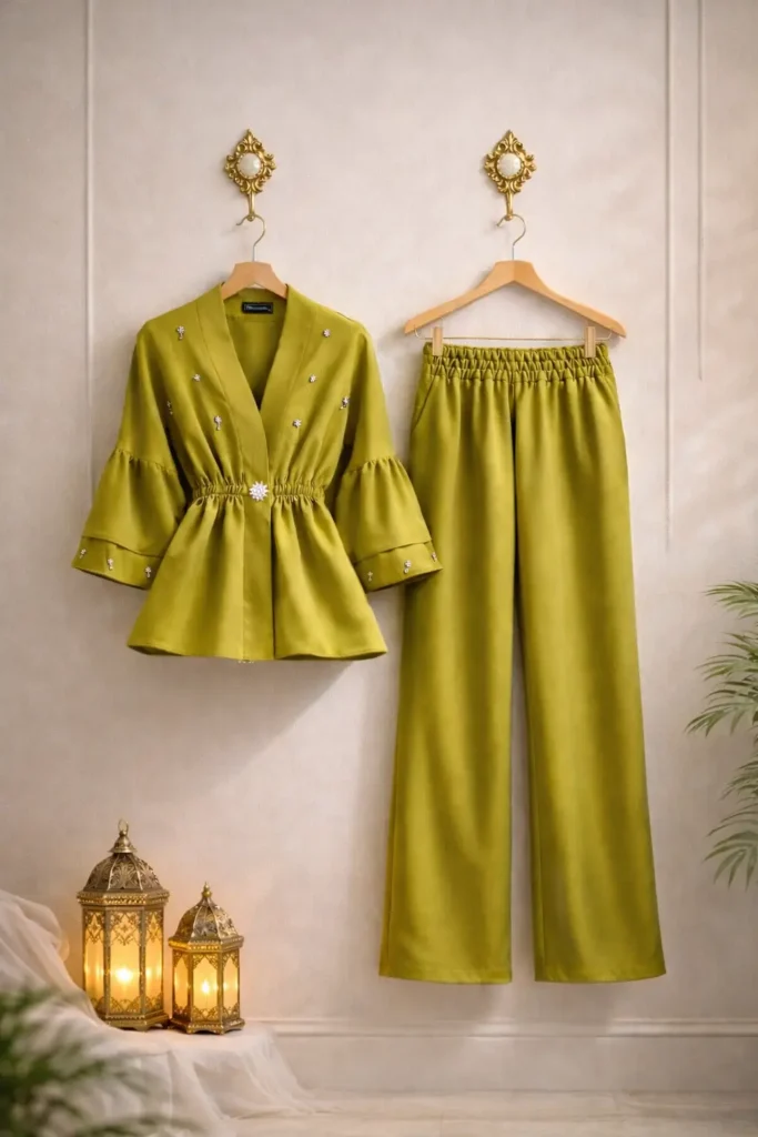 Ramazan Özel Stil – Taş Detaylı Ceket & Pantolon İkili Takım | 1705