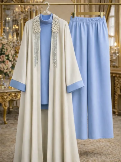 Luxury Taş İşlemeli Üçlü Takım 1814